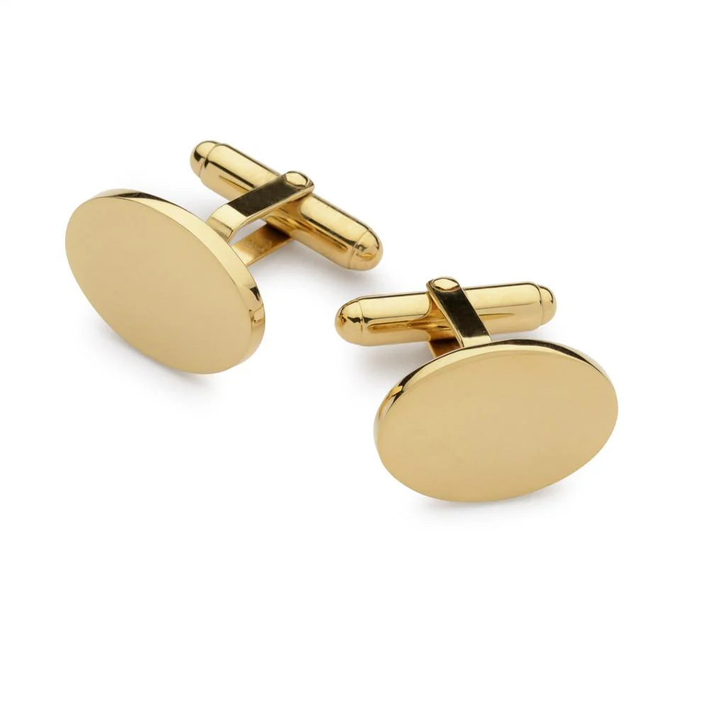 P70_-_Benson_And_Clegg_Sterling_Silver_With_Gold_Plate_Oval_T-Bar_Cufflinks