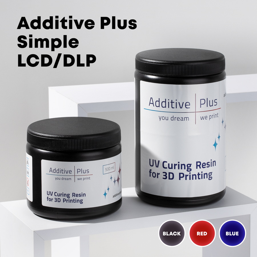 Additive Plus Simple Photopolymer Resin for 3D Printers